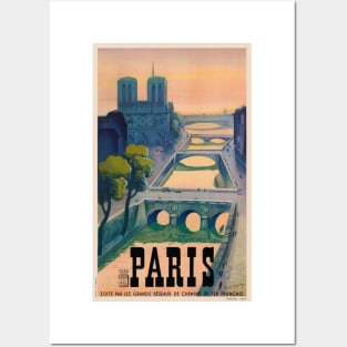 Paris France Vintage Travel Poster 1937 Posters and Art